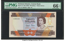 Solomon Islands Central Bank of Solomon Islands 20 Dollars ND (1984) Pick 12 PMG Gem Uncirculated 66 EPQ. 

HID09801242017