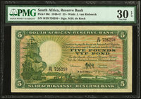 South Africa South African Reserve Bank 5 Pounds 8.4.1947 Pick 86c PMG Very Fine 30 EPQ. 

HID09801242017