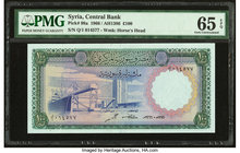 Syria Central Bank of Syria 100 Pounds 1966 Pick 98a PMG Gem Uncirculated 65 EPQ. 

HID09801242017