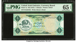 United Arab Emirates Currency Board 1 Dirham ND (1973) Pick 1a PMG Gem Uncirculated 65 EPQ. 

HID09801242017