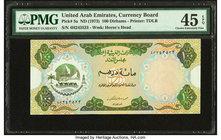 United Arab Emirates Currency Board 100 Dirhams ND (1973) Pick 5a PMG Choice Extremely Fine 45 EPQ. 

HID09801242017