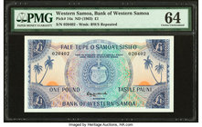 Western Samoa Bank of Western Samoa 1 Pound ND (1963) Pick 14a PMG Choice Uncirculated 64. 

HID09801242017