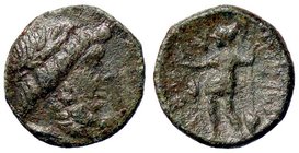GRECHE - SICILIA - Palermo - AE 17 - Testa di Zeus a d. /R Guerriero stante a s. con lancia si appoggia ad uno scudo Mont. 4640; S. Ans. 592 (AE g. 2,...