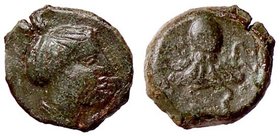GRECHE - SICILIA - Siracusa (425-IV sec. a.C.) - Oncia - Testa di donna a d. /R Polipo Mont. 5089; S. Ans. 382 (AE g. 1,15)
BB+