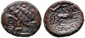 GRECHE - SICILIA - Siracusa - Dominio romano (212 a.C.) - AE 23 - Testa di Zeus a s. /R Nike su biga al galoppo a d. Mont. 5332; S. Ans. 1066 (AE g. 9...