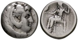GRECHE - RE DI MACEDONIA - Alessandro III (336-323 a.C.) - Tetradracma - Testa di Eracle a d. /R Zeus seduto a s. con aquila e scettro (AG g. 16,72)
...