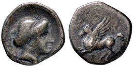 GRECHE - CORINTIA - Corinto - Emidracma - Pegaso in volo a s. /R Testa di Afrodite a s. Sear 2634 (AG g. 2,44)
qBB