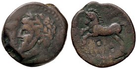 GRECHE - NUMIDIA - Micipsa (148-118 a.C.) - AE 25 - Testa laureata di Masinissa a s. /R Cavallo impennato a s.; sotto, un globetto Sear 6597 (AE g. 15...