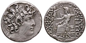 GRECHE - RE SELEUCIDI - Filippo Filadelfo (93-83 a.C.) - Tetradracma - Testa diademata a d. /R Zeus seduto a s. con scettro e la Nike che lo incorona ...