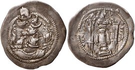 GRECHE - SASSANIDI - Peroz (459-484) - Dracma - Busto coronato a d. /R Altare del fuoco con ai lati due attendenti stanti Gariboldi 35 (AG g. 3,99)
B...