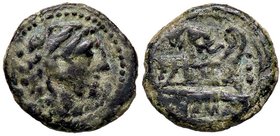 ROMANE REPUBBLICANE - ANONIME - Monete con simboli o monogrammi (211-170 a.C.) - Semisse - Testa di Saturno a d. /R Prua di nave a d.; sopra, testa d'...