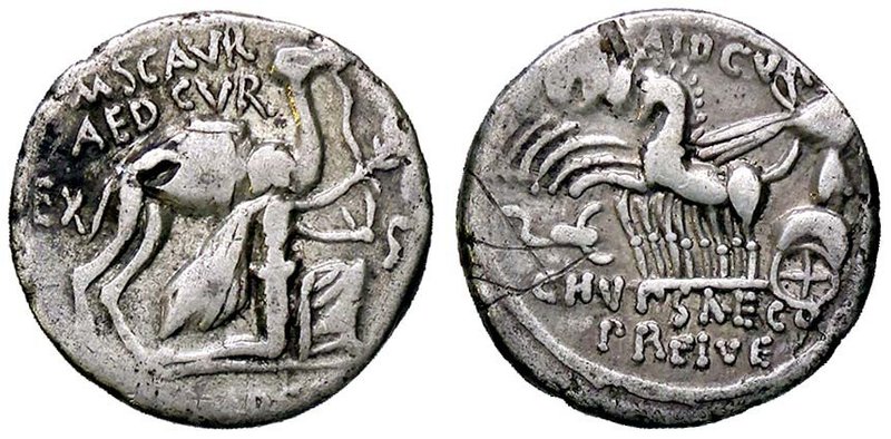 ROMANE REPUBBLICANE - AEMILIA - M. Aemilius Scaurus e Pub. Plautius Hypsaes (58 ...