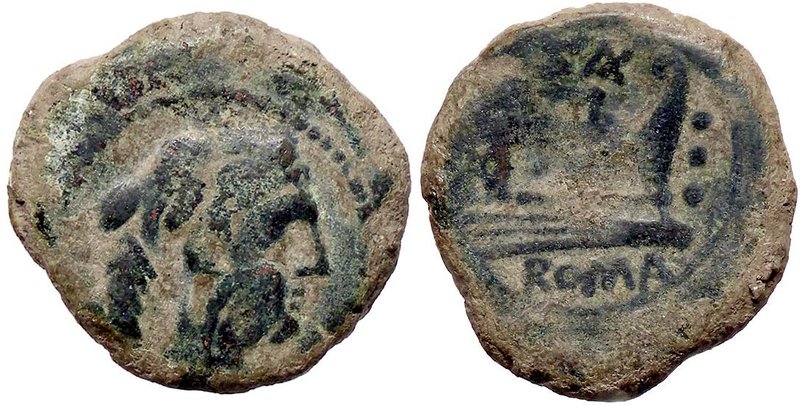 ROMANE REPUBBLICANE - CLOVIA - C. Clovius Saxula (89 a.C.) - Sestante - Testa di...