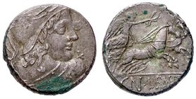 ROMANE REPUBBLICANE - CORNELIA - Cn. Cornelius Lentulus Clodianus (88 a.C.) - Denario - Busto di Marte a d. /R La Vittoria su biga verso d. B. 50; Cr....