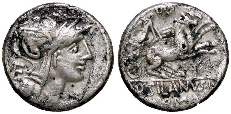 ROMANE REPUBBLICANE - JUNIA - D. Junius Silanus L. f. (91 a.C.) - Denario - Test...