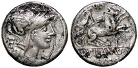 ROMANE REPUBBLICANE - JUNIA - D. Junius Silanus L. f. (91 a.C.) - Denario - Testa di Roma a d. /R La Vittoria su biga a d. B. 15; Cr. 337/3 (AG g. 3,1...