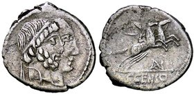 ROMANE REPUBBLICANE - MARCIA - C. Marcius Censorinus (88 a.C.) - Denario - Teste di Numa Pompilio e Anco Marzio accollate a d. /R Due cavalli al galop...