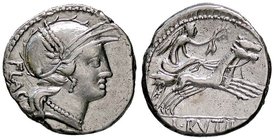 ROMANE REPUBBLICANE - RUTILIA - L. Rutilius Flaccus (77 a.C.) - Denario - Testa di Roma a d /R La Vittoria su biga a d. B. 1; Cr. 387/1 (AG g. 3,84)
...