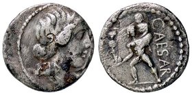 ROMANE IMPERIALI - Giulio Cesare († 44 a.C.) - Denario - Testa di Venere a d. /R Enea porta il padre Anchise sulla spalla e regge il Palladium B. 10; ...