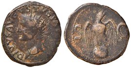 ROMANE IMPERIALI - Augusto (27 a.C.-14 d.C.) - Dupondio (Restituzione di Domiziano) - Testa radiata a s. /R Aquila su globo a s. retrospicente C. 562 ...