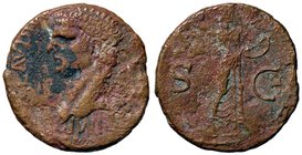 ROMANE IMPERIALI - Claudio (41-54) - Asse - Testa a s. /R Pallade andante a d. con lancia e scudo C. 84 (AE g. 10,19)
meglio di MB