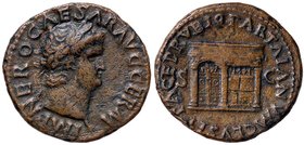 ROMANE IMPERIALI - Nerone (54-68) - Asse - Testa laureata a d. /R Tempio di Giano con porta a d. C. 167 (AE g. 10,95) Bella patina marrone
BB+
