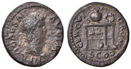 ROMANE IMPERIALI - Nerone (54-68) - Semisse - Testa a d. /R Tavolo da gioco ornato da due grifoni; sopra, un vaso e una corona C. 47 (AE g. 4,09)
BB/...