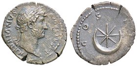 ROMANE IMPERIALI - Adriano (117-138) - Denario - Testa laureata a d. /R Stella su crescente C. 458; RIC 355 (AG g. 3,13) Frattura di conio
qSPL/SPL