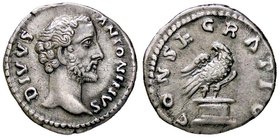 ROMANE IMPERIALI - Antonino Pio (138-161) - Denario - Busto a d. /R Aquila su altare a d. retrospiciente C. 155; RIC M431 (AG g. 3,11)
qSPL