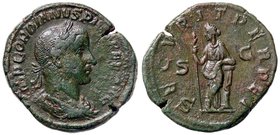 ROMANE IMPERIALI - Gordiano III (238-244) - Sesterzio - Busto laureato e drappeggiato a d. /R La Sicurezza stante a s. con le gambe incrociate e scett...