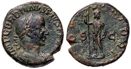 ROMANE IMPERIALI - Gordiano III (238-244) - Asse - Busto laureato e drappeggiato a d. /R Giove stante di fronte, guarda a d. con una lancia e fulmine ...