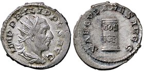 ROMANE IMPERIALI - Filippo I (244-249) - Antoniniano - Busto radiato e drappeggiato a d. /R Cippo inscritto C. 193; RIC 24c (AG g. 3,94)
qSPL/SPL