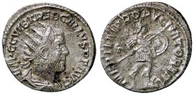 ROMANE IMPERIALI - Treboniano Gallo (251-253) - Antoniniano - Busto radiato e drappeggiato a d. /R Marte andante a d. con lancia e scudo C. 70 (AG g. ...