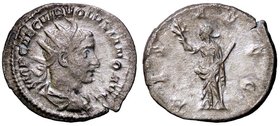 ROMANE IMPERIALI - Volusiano (251-253) - Antoniniano - Busto radiato e drappeggiato a d. /R La Pace stante a s. con ramo d'ulivo e scettro C. 70; RIC ...
