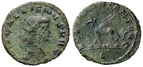 ROMANE IMPERIALI - Gallieno (253-268) - Antoniniano - Busto radiato e drappeggiato a d. /R Grifone stante a s. C. 76; RIC 166 NC (MI g. 2,53)
BB+