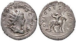 ROMANE IMPERIALI - Valeriano II (253-255) - Antoniniano - Busto radiato e drappeggiato a d. /R Giove bambino seduto su capra andante a d. RIC 3 (AG g....
