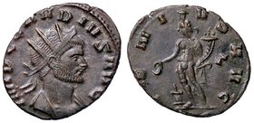 ROMANE IMPERIALI - Claudio II (268-270) - Antoniniano - Busto radiato e corazzato a d. /R Genio turrito stante a s. con patera e cornucopia C. 109 (MI...