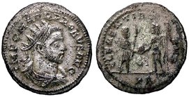 ROMANE IMPERIALI - Probo (276-282) - Antoniniano - Busto radiato, drappeggiato e corazzato a d. /R Probo in abiti militari stante a d. riceve un globo...