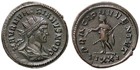 ROMANE IMPERIALI - Numeriano (283-284) - Antoniniano - Busto radiato e drappeggiato a d. /R Numeriano in abiti militari stante a s. con bacchetta e sc...