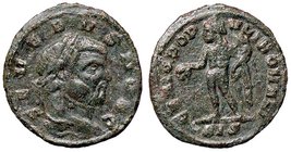 ROMANE IMPERIALI - Severo II (306-307) - Quarto di follis (Siscia) - Testa laureata a d. /R Il Genio stante a s. con patera e cornucopia RIC 171a (MI ...