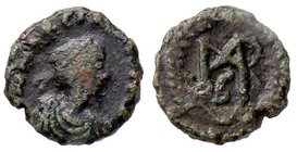 ROMANE IMPERIALI - Marciano (450-457) - AE 4 - Busto diademato a d. /R Monogramma entro corona (AE g. 1,23)
BB