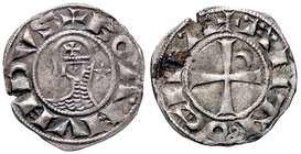 LE CROCIATE - ANTIOCHIA - Boemondo III (1149-1201) - Denaro - Testa a s. /R Croce Malloy 666 (AG g. 1,2)
BB+