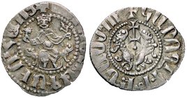ESTERE - ARMENIA - Leone I (1129-1140) - Tram - Il Re in trono con croce e globo crucigero /R Doppia croce tra due leoni (AG g. 2,93)
BB+