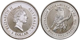 ESTERE - AUSTRALIA - Elisabetta II (1952) - Dollaro 1995 - Kookaburra Kr. 260 AG
FS