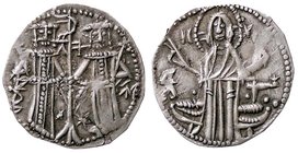 ESTERE - BULGARIA - Alessandro e Michele (1331-1355) - Grosso matapan - Due figure stanti di fronte /R Il Redentore seduto di fronte Ratto 2679 (AG g....