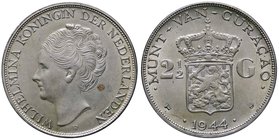 ESTERE - CURACAO - Guglielmina (1890-1948) - 2,5 Gulden 1944 Kr. 46 AG
qFDC/FDC
