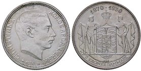 ESTERE - DANIMARCA - Cristiano X (1912-1947) - 2 Corone 1930 - 60° compleanno del Re Kr. 829 AG
qFDC/FDC