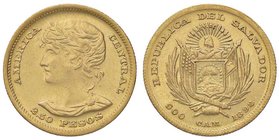 ESTERE - EL SALVADOR - Repubblica - 2,5 Pesos 1892 Kr. 116 R AU
BB-SPL