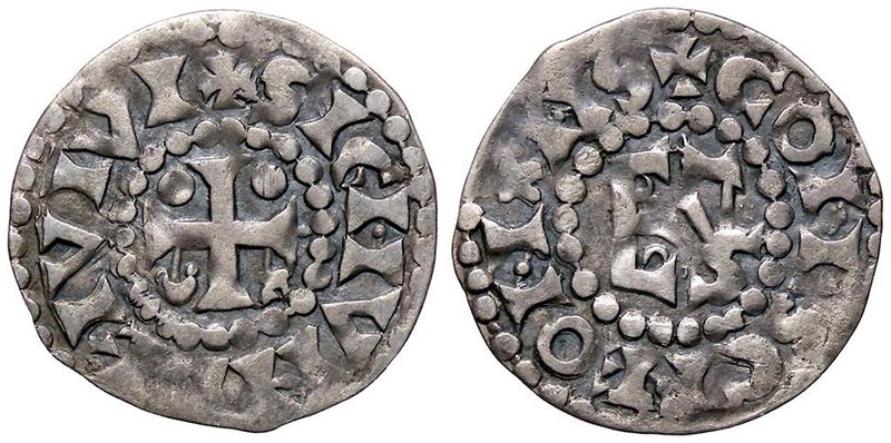 ESTERE - FRANCIA - Eriberto I conte di Maine (1015-1036) - Denaro - SIGNUM DEI V...