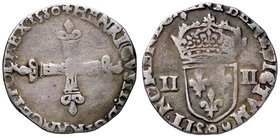 ESTERE - FRANCIA - Enrico III (1574-1589) - Quarto di scudo 1580 Dup. 1133 (AG g. 8,85) Lievemente tosata
qBB